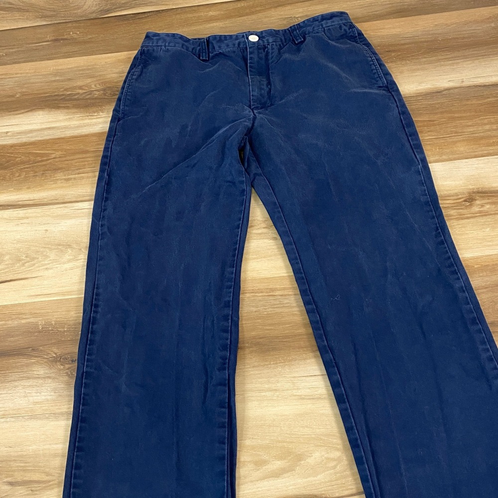 Vineyard Vines Chino Pants Mens 32x32 Straight Leg Navy Blue Modern Classic Prep - Picture 4 of 7